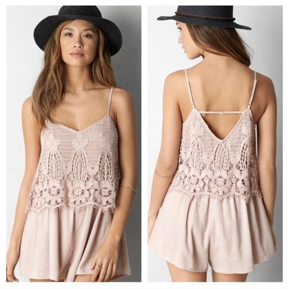 American Eagle Outfitters Pants - AMERICAN EAGLE | Cream Romper